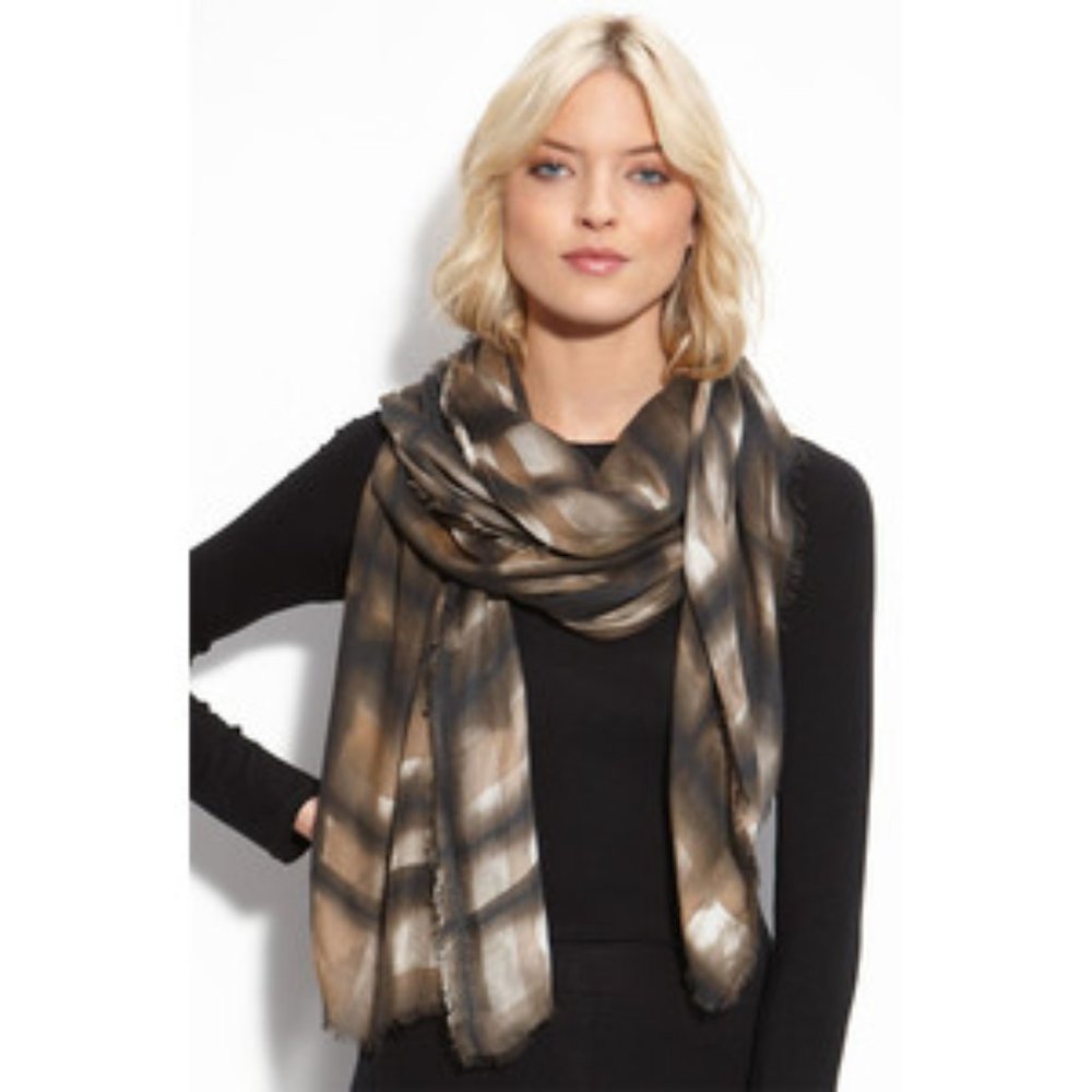 BURBERRY PRORSUM NOVA MODAL CASHMERE GREEN SCARF
